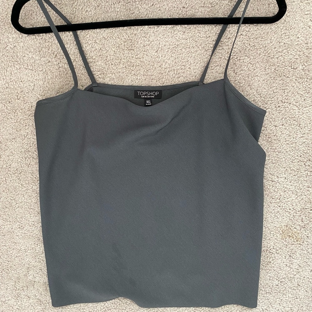Top shop basic grey tank top